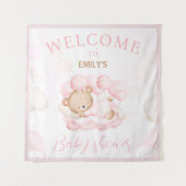 Wir können frühzeitig abwarten Mädchen Dusche Begr Wandteppich (Vorderseite)