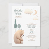 Wir können frühzeitig abwarten - Niedliche Baby Be Einladung (Vorderseite)