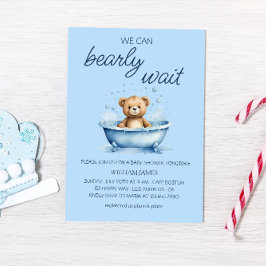 Wir können frühzeitig abwarten - Niedliche Teddy B Einladung