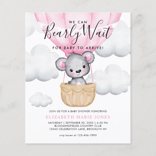 Wir können frühzeitig abwarten Pink Balloon Girl B (Vorderseite)