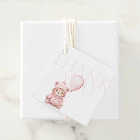 Wir können frühzeitig abwarten Pink Bear Baby Dusc Geschenkanhänger (Beispiel)