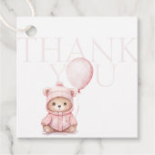 Wir können frühzeitig abwarten Pink Bear Baby Dusc Geschenkanhänger (Vorderseite)