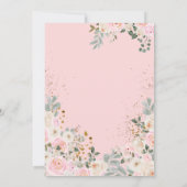 Wir können frühzeitig abwarten Pink Teddy Bear Bab Einladung (Rückseite)