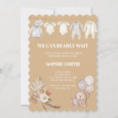 Wir können frühzeitig abwarten Rustikal Boho Pampa Einladung (Vorderseite)