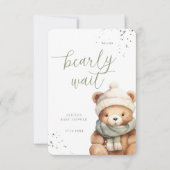 Wir können frühzeitig abwarten, Seite und Beige da Dankeskarte (Vorderseite)