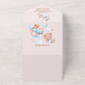 Wir können frühzeitig Aquarellbären in einem invi All In One Einladung (Außenbereich)