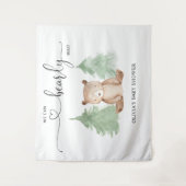 Wir können frühzeitig auf Babydusche warten Wandteppich (Vorderseite)