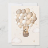 Wir können frühzeitig auf Balloon Bear Baby Dusche Einladung (Rückseite)