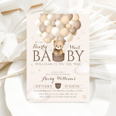 Wir können frühzeitig auf Balloon Bear Baby Dusche Einladung
