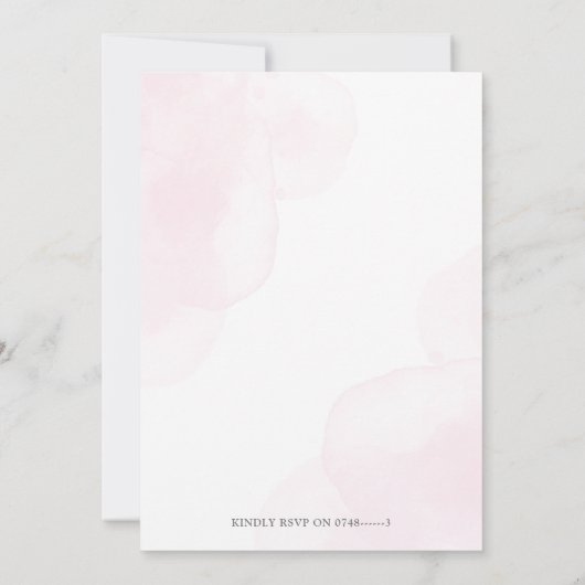 Wir können frühzeitig auf Bärenballons Girl Babydu Einladung (Rückseite)