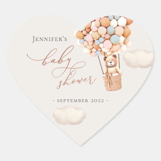 Wir können frühzeitig auf Blue Baby Dusche Heart S Herz-Aufkleber (Vorderseite)