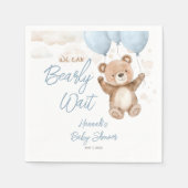 Wir können frühzeitig auf Blue Baby Dusche Napkins Serviette (Vorderseite)