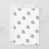 Wir können frühzeitig auf Blue Baby Dusche warten  Dankeskarte (Rückseite)