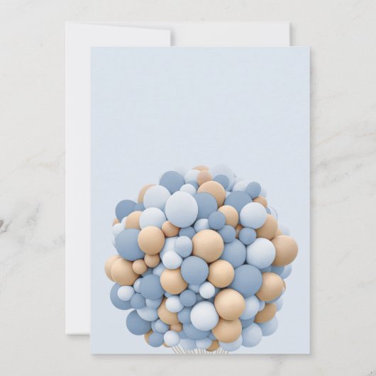 Wir können frühzeitig auf Blue Baby Dusche warten Einladung (Rückseite)