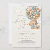 Wir können frühzeitig auf Blue Baby Dusche warten Einladung (Vorderseite)