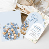 Wir können frühzeitig auf Blue Baby Dusche warten Einladung