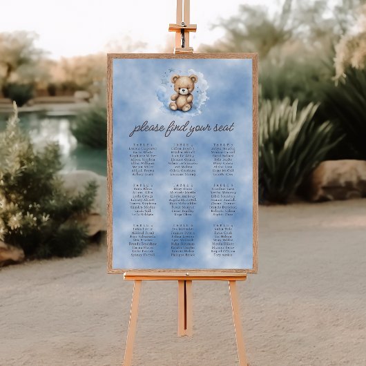 Wir können frühzeitig auf Blue Baby Dusche warten Poster