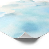 Wir können frühzeitig auf Blue Baby Dusche warten Poster (Ecke)