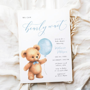 Wir können frühzeitig auf Blue Balloon Boy Baby Du Einladung