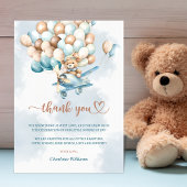 Wir können frühzeitig auf Blue Balloons Babydusche Dankeskarte