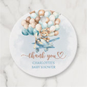 Wir können frühzeitig auf Blue Balloons Babydusche Geschenkanhänger (Vorderseite)