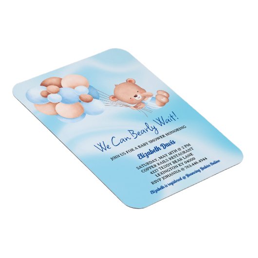 Wir können frühzeitig auf Blue Beige Baby Dusche w Magnet (Rechte Seite)