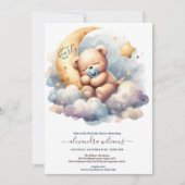 Wir können frühzeitig auf Blue Boy Baby Dusche war Einladung (Vorderseite)