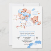 Wir können frühzeitig auf Blue Boy Baby Dusche war Einladung (Vorderseite)