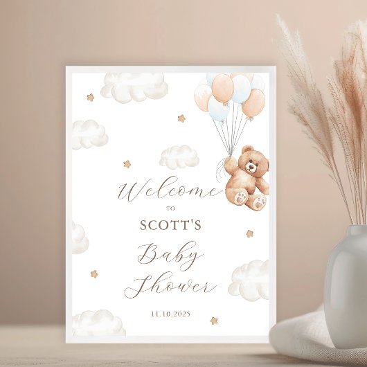 Wir können frühzeitig auf Blue Boy Begrüßungsdusch Poster