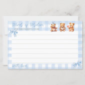 Wir können frühzeitig auf Blue Floral Gingham Advi (Vorderseite)