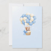 Wir können frühzeitig auf Blue Teddy Bear Baby Dus Einladung (Rückseite)