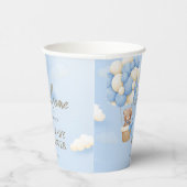 Wir können frühzeitig auf Blue Teddy Bear Baby Dus Pappbecher (Rechts)