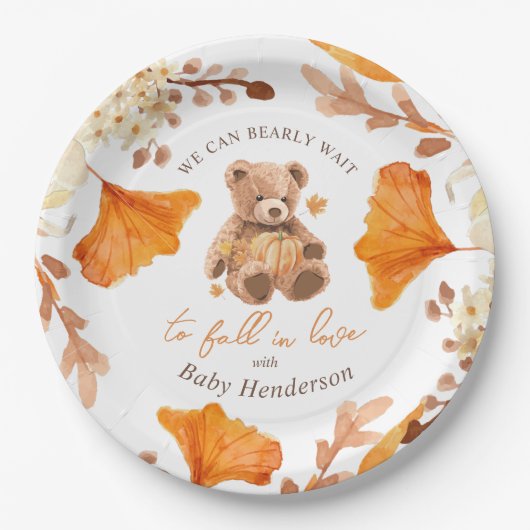 Wir können frühzeitig auf den Fall der Liebe-Babyd Pappteller (Vorderseite)