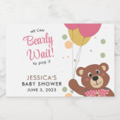 Wir können frühzeitig auf den Pop warten, es Niedl Schaumweinetikett (Einzelnes Label)