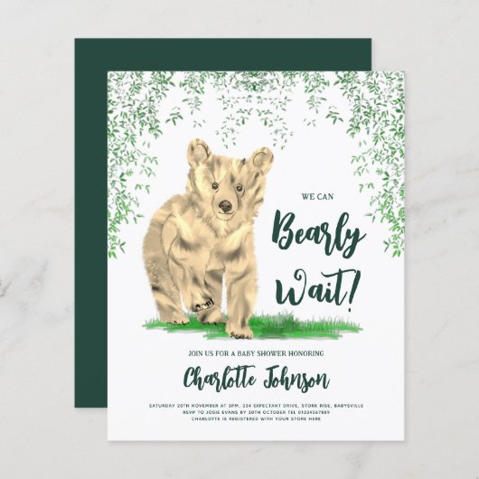 Wir können frühzeitig auf den Waldbärenkugel warte (Vorne/Hinten)