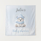 Wir können frühzeitig auf den Winter Boy Baby Dusc Wandteppich (Vorderseite)