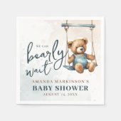 Wir können frühzeitig auf Denim Teddy Bear Baby Du Serviette (Vorderseite)