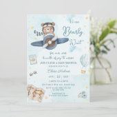 Wir können frühzeitig auf die Baby-Babydusche von Einladung (Stehend Vorderseite)