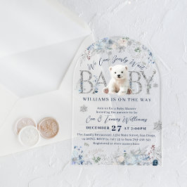 Wir können frühzeitig auf die Baby-Babydusche wart Acryleinladungen