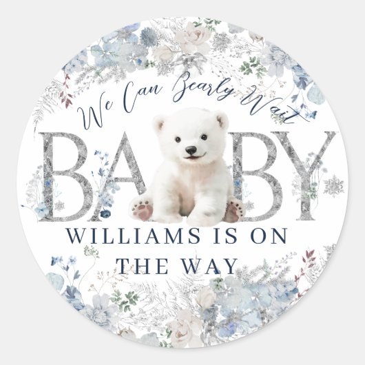 Wir können frühzeitig auf die Baby-Babydusche wart Runder Aufkleber (Vorderseite)