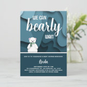 Wir können frühzeitig auf die Baby Winter Dusche w Einladung (Stehend Vorderseite)