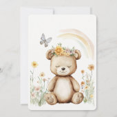 Wir können frühzeitig auf die Babydusche der Wildb Einladung (Rückseite)