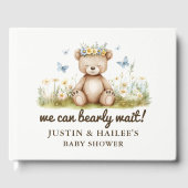 Wir können frühzeitig auf die Babydusche der Wildb Gästebuch (Vorderseite)