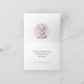 Wir können frühzeitig auf die Babydusche des Polar Dankeskarte (Innenseite)