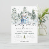 Wir können frühzeitig auf die Babydusche des Polar Einladung (Stehend Vorderseite)