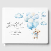 Wir können frühzeitig auf die Babydusche warten Gästebuch (Vorderseite)