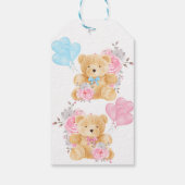 Wir können frühzeitig auf die Babydusche warten Geschenkanhänger (Rückseite)