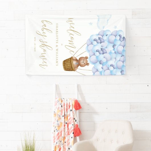 Wir können frühzeitig auf die Blue Boy Baby Dusche Banner (Insitu)