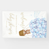 Wir können frühzeitig auf die Blue Boy Baby Dusche Banner (Horizontal)