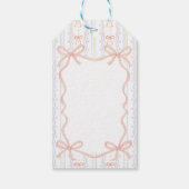 Wir können frühzeitig auf die Dusche mit rosa Schn Geschenkanhänger (Rückseite)